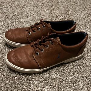 Nautica Brown Leather boat shoes